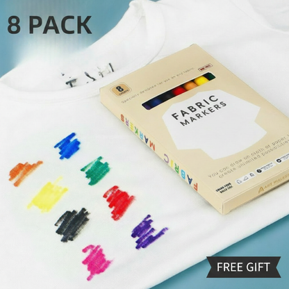 8 Pack Fabric Markers - Free Gift
