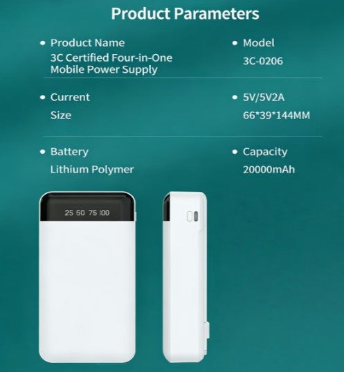 20000mAh Laptop Power Bank with Digital Display