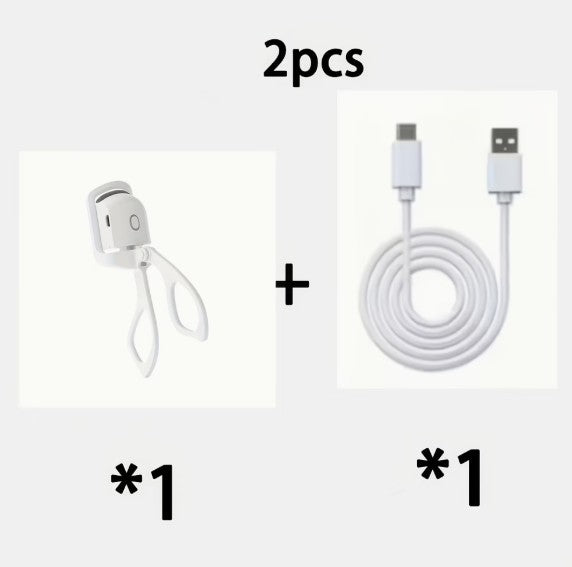Electric Heated Eyelash Curler Set with USB Charging Cable