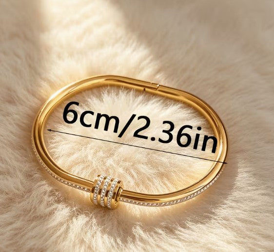 18K Gold-Plated Clover Stackable Bangle Set – 3pcs