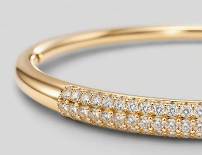Full Pavé Bangle | 18K Gold-Plated Luxury Cuff