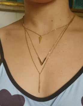 Geometric 3 piece Necklace & Earring Set