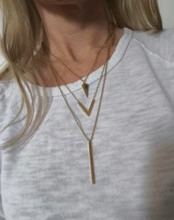 Geometric 3 piece Necklace & Earring Set