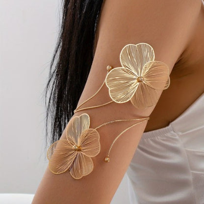 Arm Cuff | Hollow Four-Leaf Clover Upper