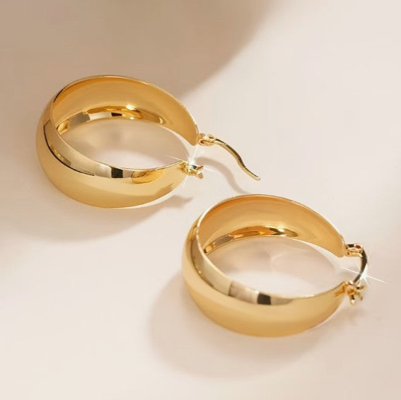 Hoop Earrings | Stainless Steel & 18K Gold Plated Hypoallergenic