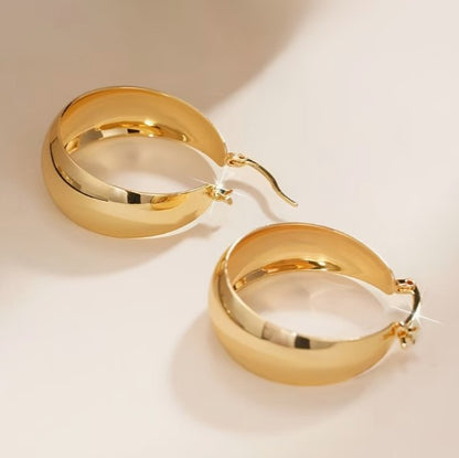Hoop Earrings | Stainless Steel & 18K Gold Plated Hypoallergenic
