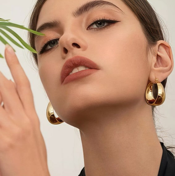 Hoop Earrings | Stainless Steel & 18K Gold Plated Hypoallergenic