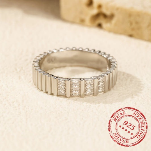 Moissanite Eternity Band Ring | 925 Sterling Silver