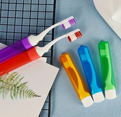 Travel Folding Toothbrush Set with Protective Case – Soft Bristles (5-Pack)