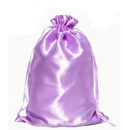 Dustproof Silk Satin Drawstring Storage Bags x 2 – Breathable & Soft (35 x 25cm)