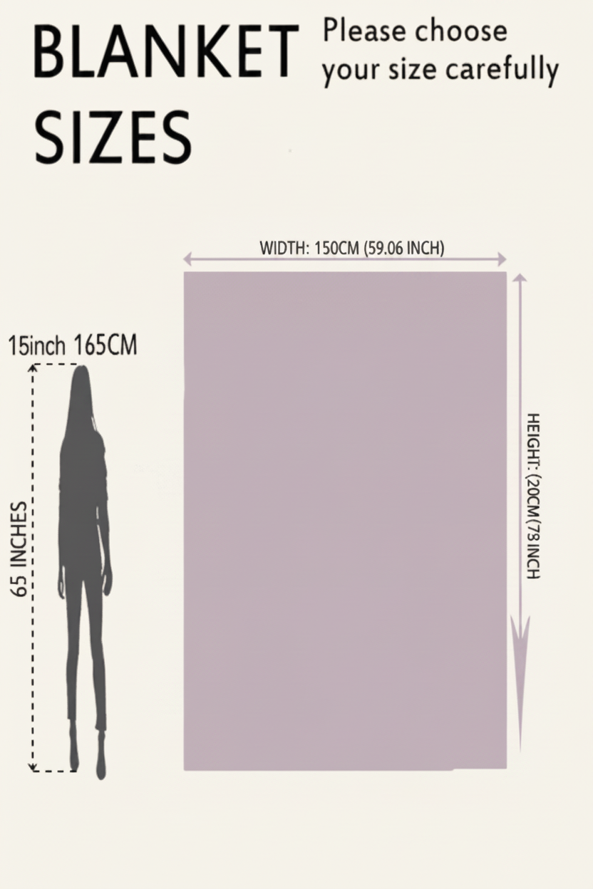 Blanket Size Guide - Purple