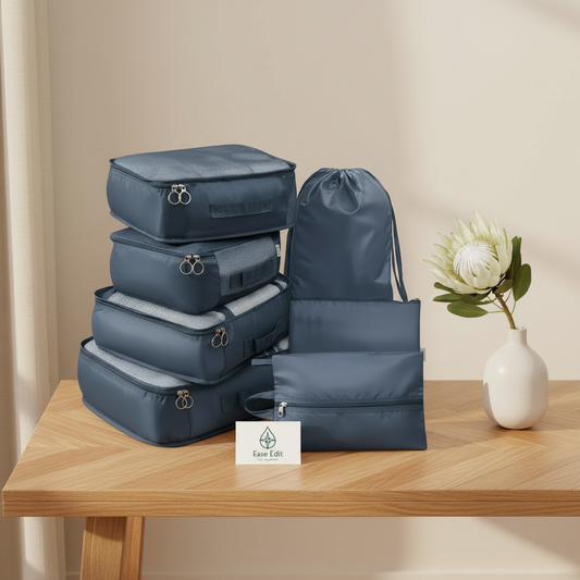 EaseEdit Navy Blue Cubes - Oak Table Premium