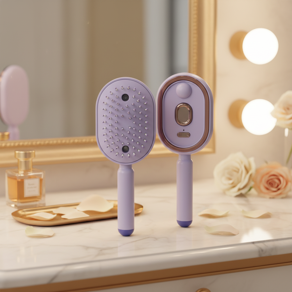 Lavender Brush on Dressing Table