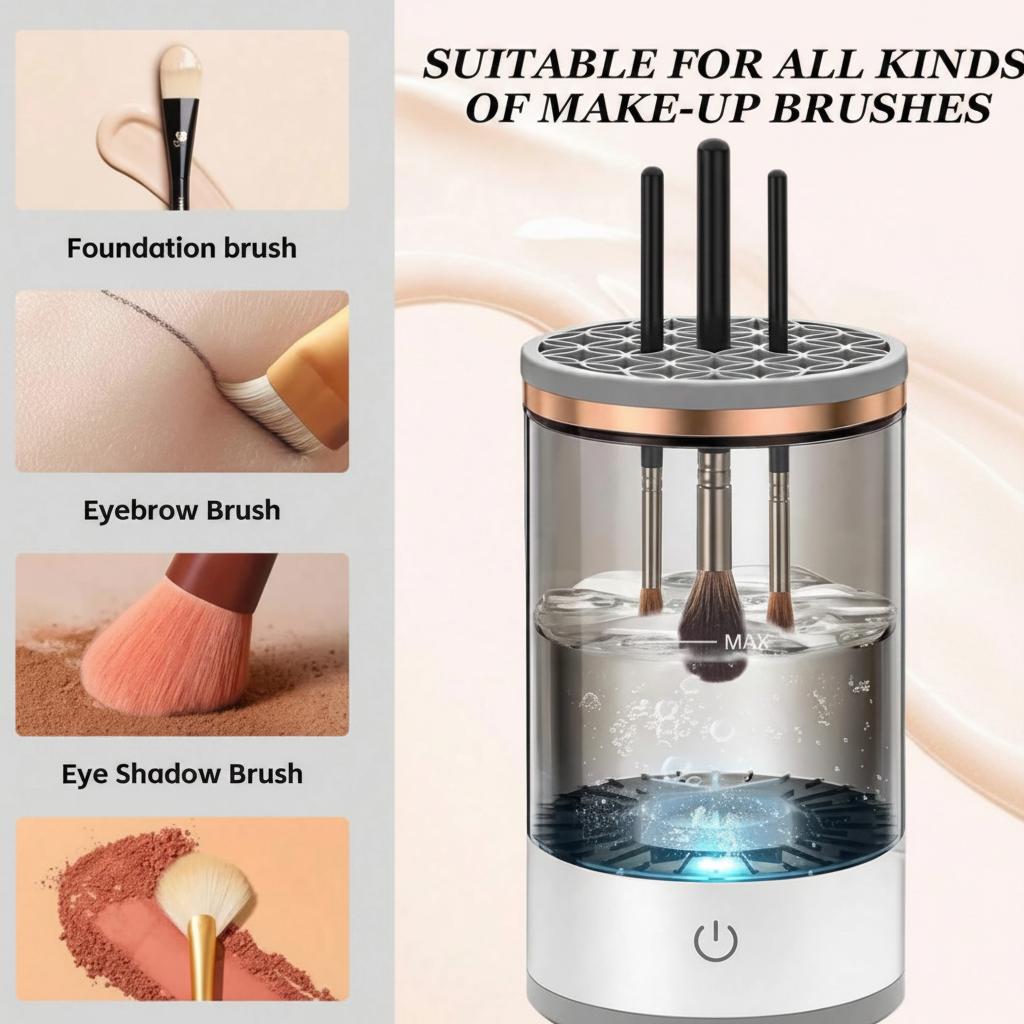Makeup Brush Cleaner – Premium Compatibility Infographic