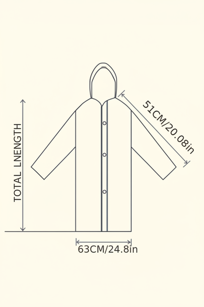 Raincoat Size Diagram